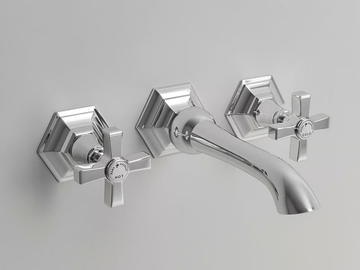 CROWE - 3 hole wall-mounted washbasin tap by Park Avenue - view 2